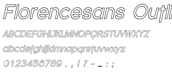 Florencesans Outline Italic font